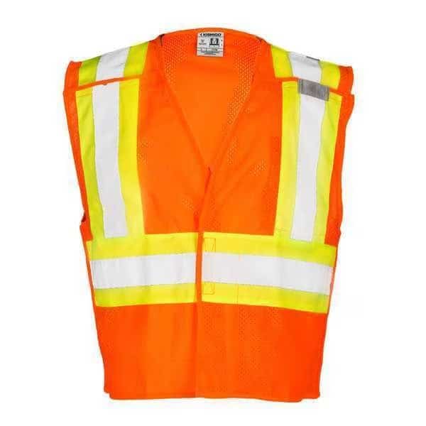 Medium Class 2 Fleece Breakaway High Visibility Vest, Orange