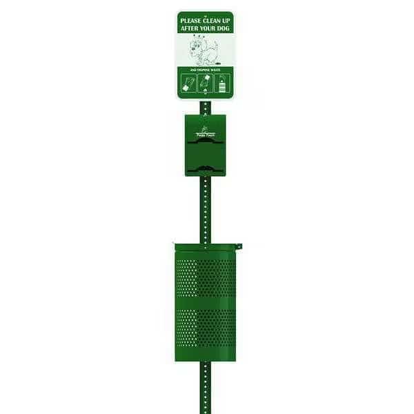 10 gal. Round Green Trash Can, Poopy Pouch, Mfr#: PP-SD-01-2R400-WP