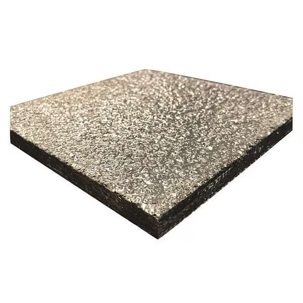 FiberPlate, Grit, Poly, Gry, 3/8 x 12 x12 In