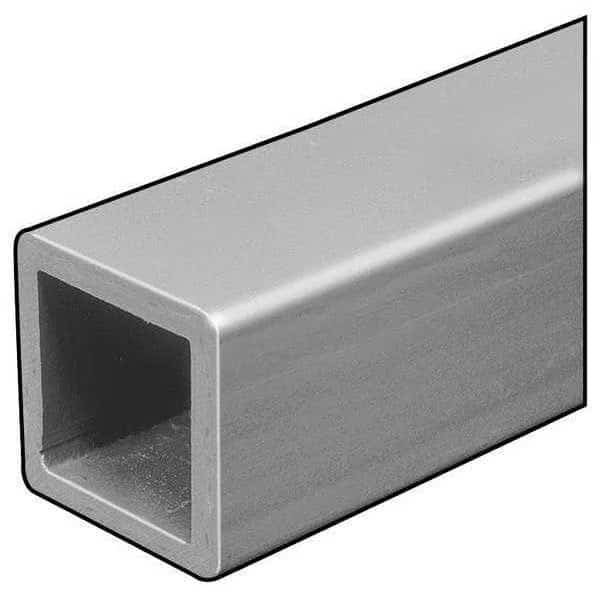 Sq Tube, ISOFR, Gry, 1/8 T x1 In OD Sq, 5 Ft