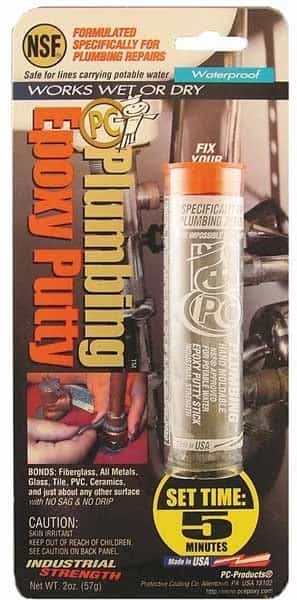 Plumbing Putty, 2 oz Container Size, Stick, PC-Plumbing, Gray/Tan