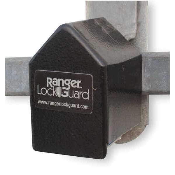 Padlock Guard, Hardened Steel, Blk, 2-3/4"L