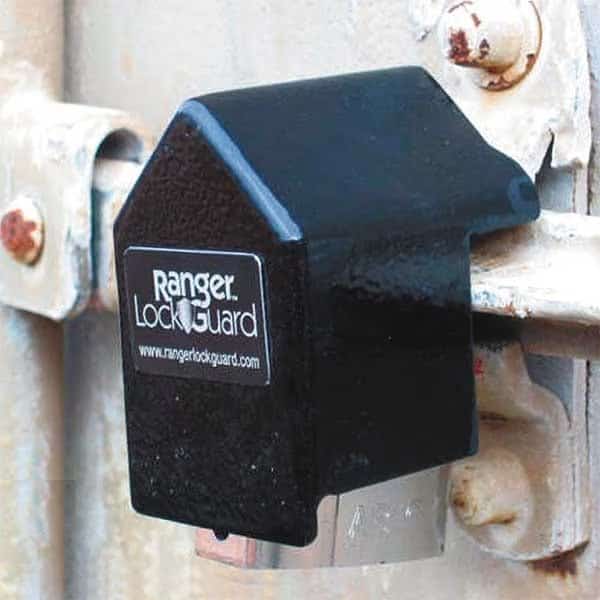 Padlock Guard, Hardened Steel, Blk, 2-3/4"L