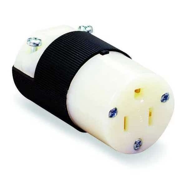 Straight Blade Connector, 5-15R, 15 A, 125V AC, 2 Pole, 3 Wire, Screw Terminals