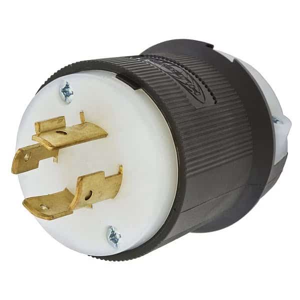 Locking Plug, L15-20P, 20 A, 250V AC, Three Phase, 3 Pole, Screw Terminals