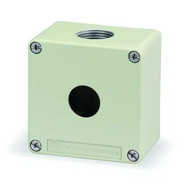 Pushbutton Enclosure, 3.03 in., Metal, Schneider Electric, Mfr#: XAPG19501