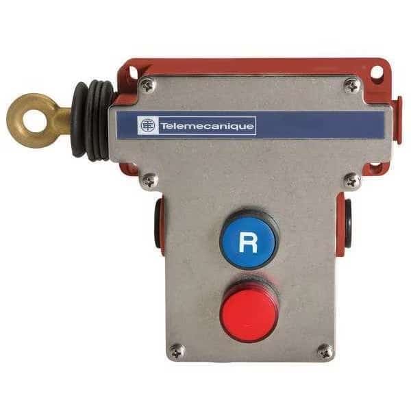 Cable Pull Switch, Left, 2NO+2NC, 24/120VAC, TELEMECANIQUE SENSORS, Mfr# XY2CE2A196H7