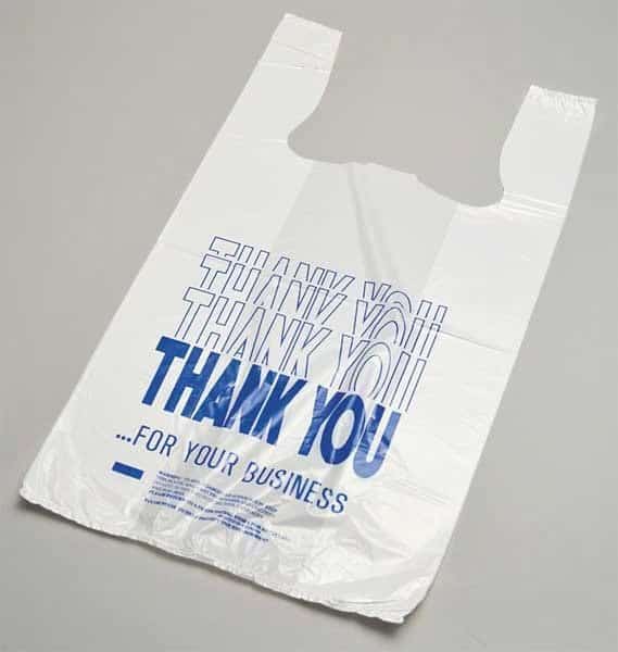 T-Shirt Bags, White, 5 In. D, PK2000