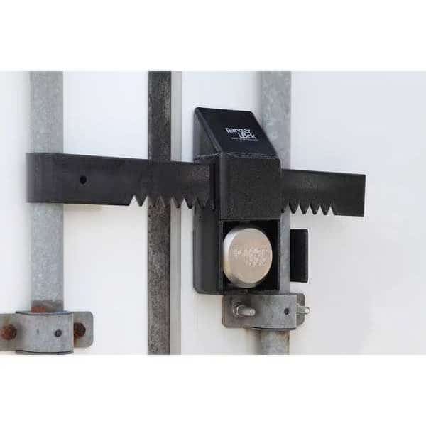 Padlock Guard, Hardened Steel, Blk, 15"L
