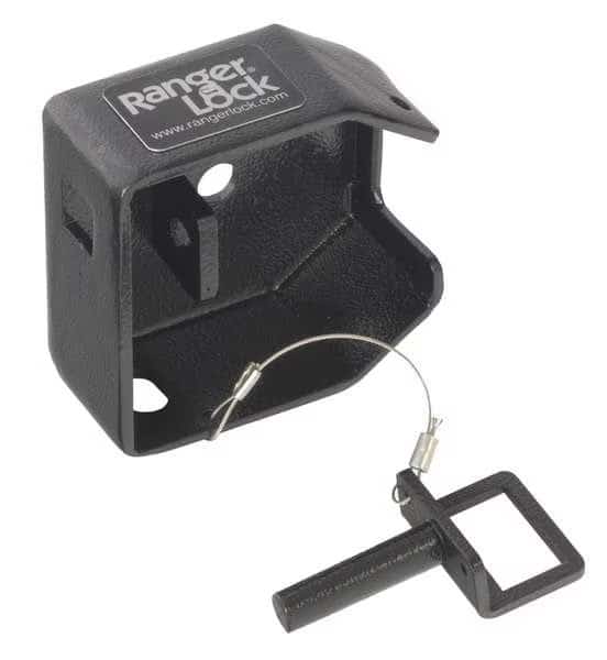 Padlock Guard, Hardened Steel, Blk, 2"L