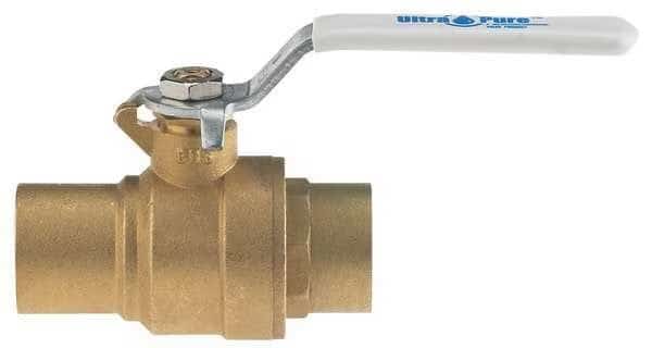 2" Sweat Brass Ball Valve Inline, MILWAUKEE VALVE, Mfr# UPBA485B 2