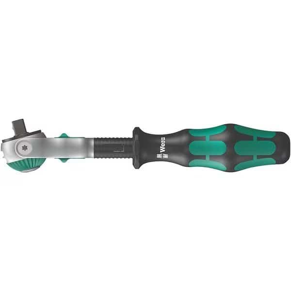 1/4" Drive 72 Geared Teeth Round Head Style Hand Ratchet, 6" L, Satin Finish