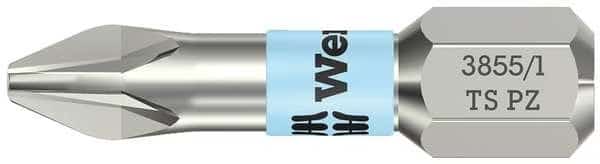 Torsion Bit, SAE, 1/4", Hex, No 3, 1", SS