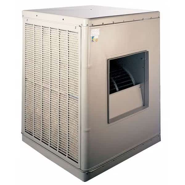 Ducted Evaporative Cooler 7,500 to 8,500 cfm, 2000 to 4000 sq. ft., 20 gal, 3/4 or 1 HP, Belt Drive