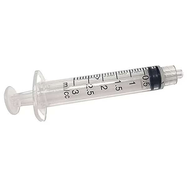 Dispensing Syringe, 3 mL, Manual, Luer Lock, High Density Polypropylene, Translucent, 10 Pack, EnjoyTool select, Mfr# 5FVD8