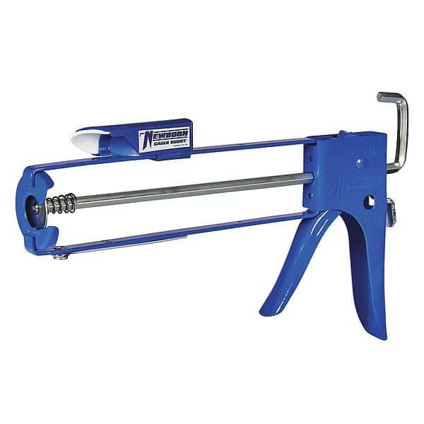 Caulk Gun, 10 oz Container Size, Steel, 10:01, Skeleton Frame