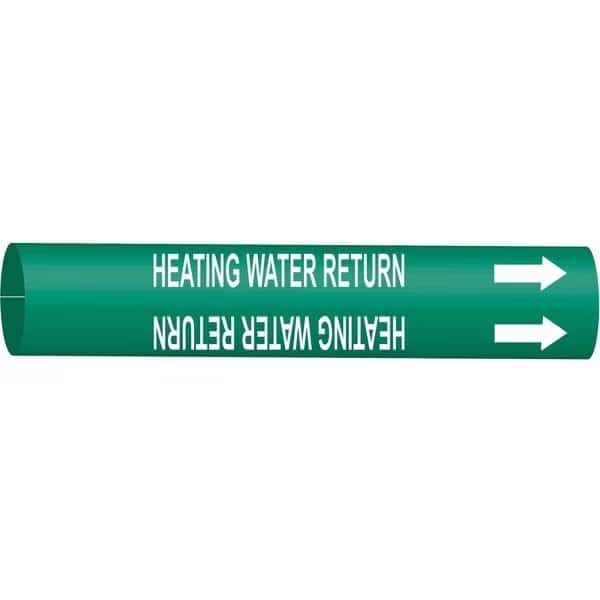 Pipe Marker,Heating Water Return,10in H, Mfr#: 4327-G, BRADY