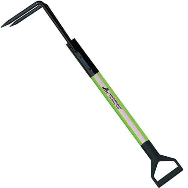 Rubbish Hook, 12 ft. Dog Bone Pole, HiViz Lime, D-Handle