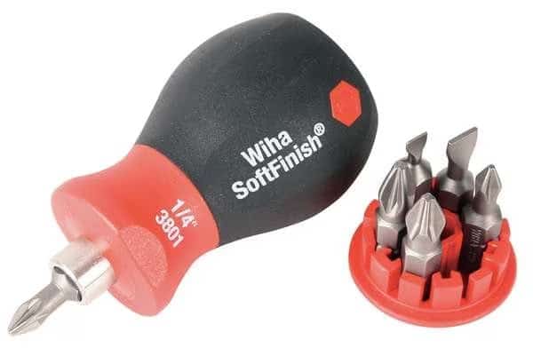 Stubby Combination Bit Set,Pieces 6, Mfr#: 38043.G, WIHA TOOLS