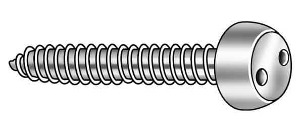 Tamper Resistant Screw, 1-1/4 in, Plain Finish, 18-8 Stainless Steel, Pan Head Spanner Drive, 25 PK