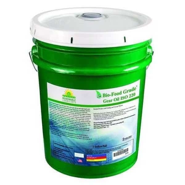 5 gal. Bio-Food Grade Gear Oil Pail, 220 ISO Viscosity, Light Amber