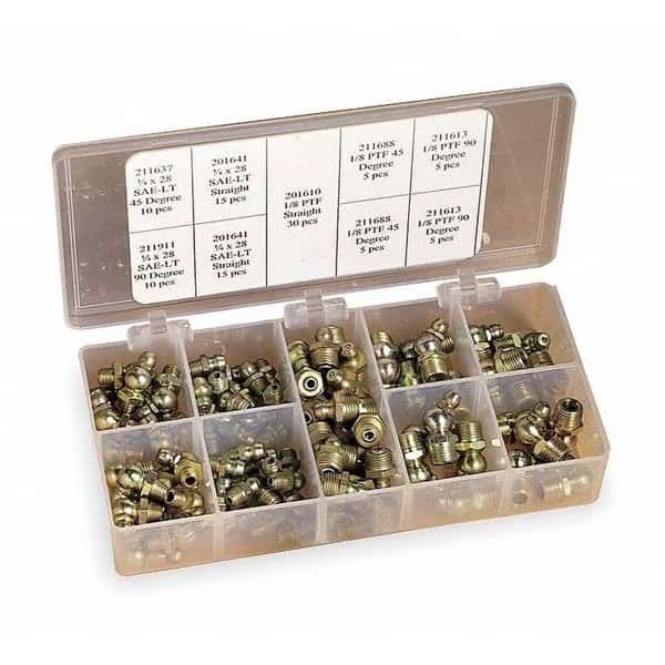 Fitting Kit,Grease,100 pcs., Mfr#: 5JJ02, EnjoyTool select