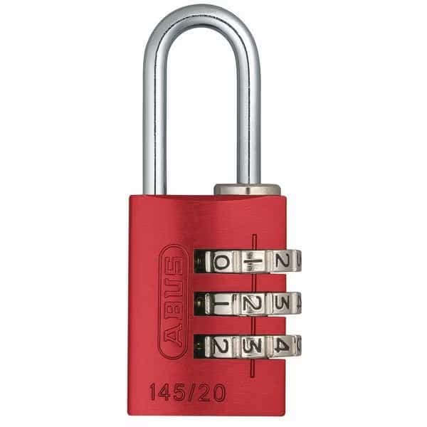 Combination Padlock, Side, Red