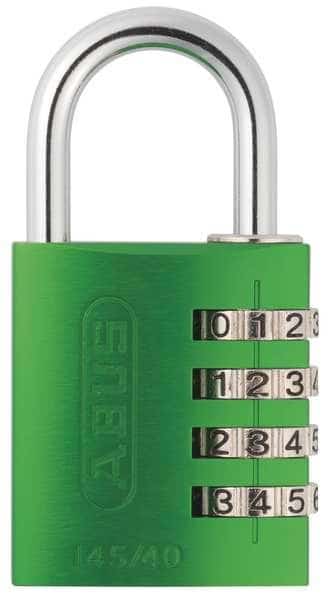 Combination Padlock, Side, Black/Silver