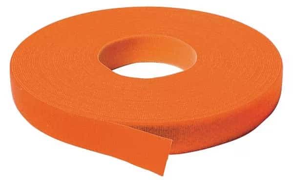 Back-to-Back Strap, No Adhesive, 37.5 ft, 3/4 in Wd, Orange