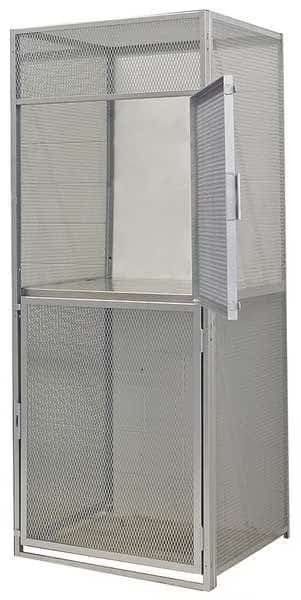 Bulk Storage Locker Starter, 48 in W, 60 in D, 90 in H, Starter, Light Gray