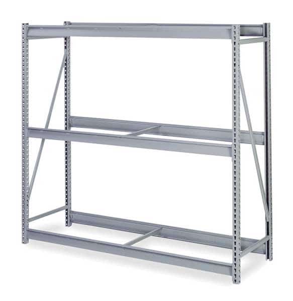 Starter Bulk Storage Rack, 36 in D, 96 in W, 3 Shelves, Dove Gray