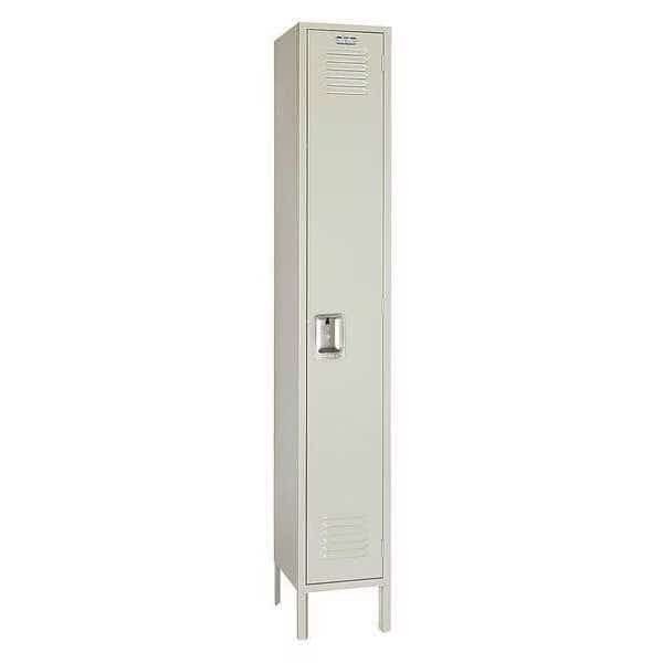 Wardrobe Locker, 12 in W, 18 in D, 78 in H, (1) Tier, (1) Wide, Putty