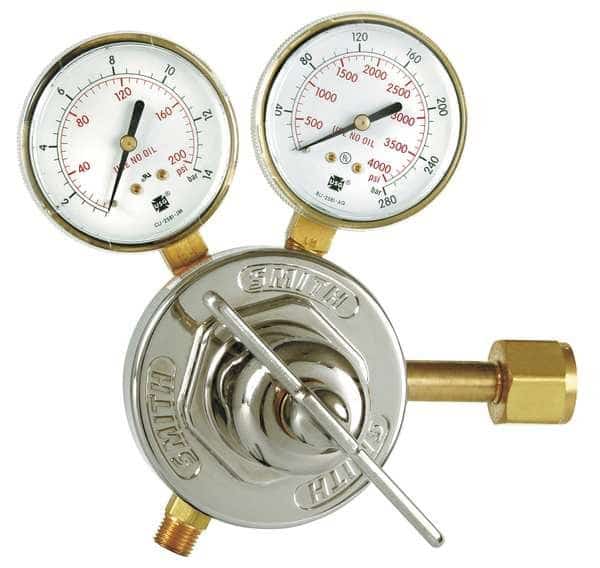 Gas Regulator, Single Stage, CGA-540, 175 psi, Use With: Oxygen, Smith Equipment, Mfr#: 40-175-540