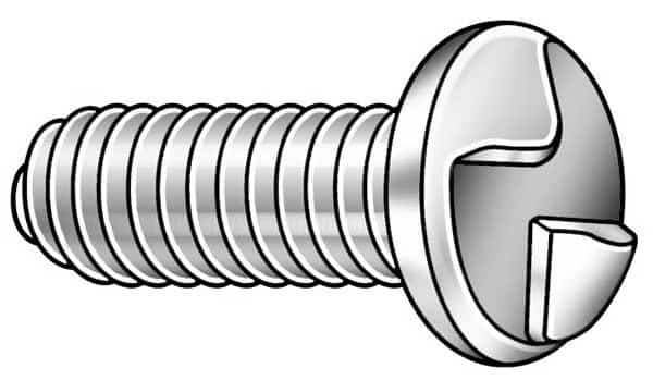 #10-24 x 1-1/2 in One-Way Round Tamper Resistant Screw, 18-8 Stainless Steel, Plain Finish, 25 PK, TAMPER-PRUF SCREW, Mfr# 141503