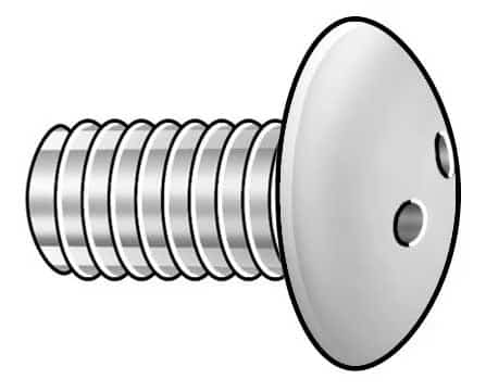 3/8"-16 x 3 in Spanner Truss Tamper Resistant Screw, Plain Finish, 18-8 Stainless Steel, 10 PK