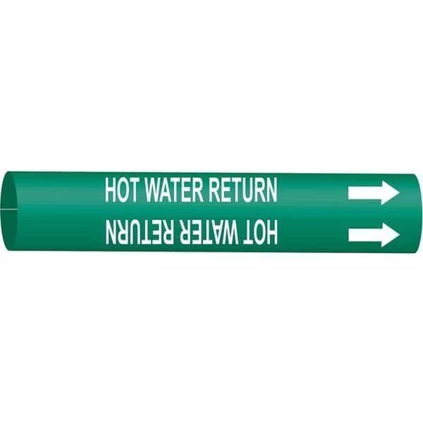 Pipe Mrkr,Hot Water Return,10in H,24in W, Mfr#: 4337-G, BRADY
