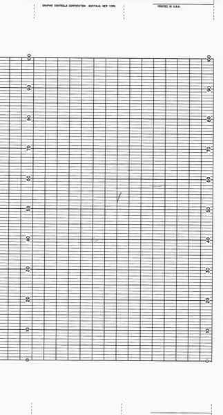 Strip Chart, Fanfold, Range 0 to 100, 99 Ft
