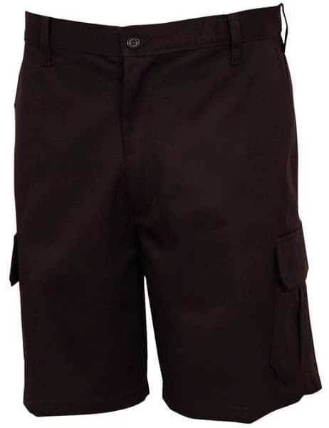 Men's Men's Cargo Shorts, 30, Black, Poly Cotton