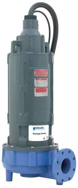 10 HP 4" Manual Submersible Sewage Pump 230V, GOULDS WATER TECHNOLOGY, Mfr# 4NS12L3KC