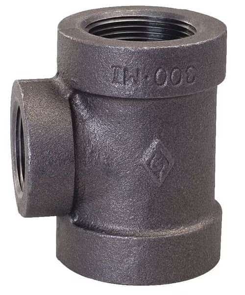 Reducing Tee Reducing Tee, 2" x 2" x 1" Pipe, FNPT, Malleable Iron, Class 300