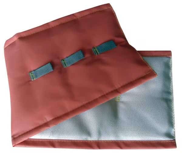 Welding Pipe Wrap, Fiberglass, 12" W., 3 ft. H., 17 oz/sq yd, 1,000 Degrees F Withstand Temp., Pink