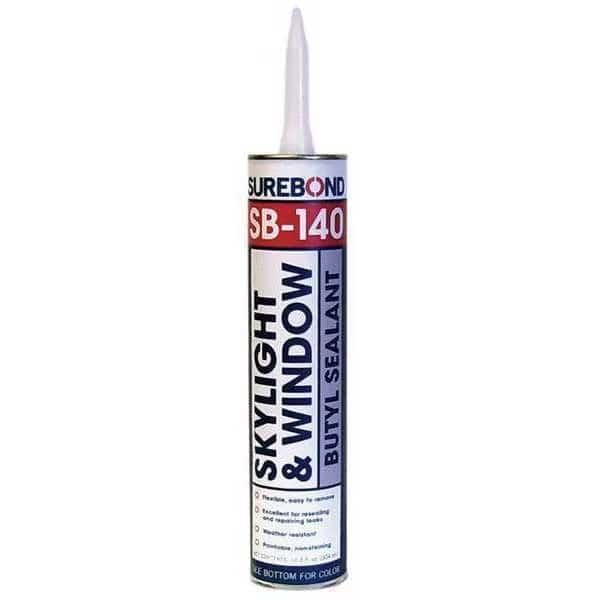 Sealant, 10.3 oz, Tube, White, Butyl Base, Surebond, Mfr#: SB-140 T