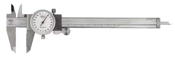 Dial Caliper, 0-150mm, 0.01mm Grad, White, MAHR, Mfr# 4107005