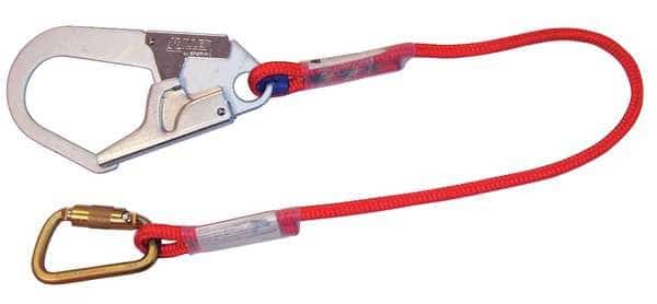 AirCore Restraint Lanyard, 4 ft. Length, Carabiner, Steel, 1 Leg(s), 310 lb. Weight Capacity