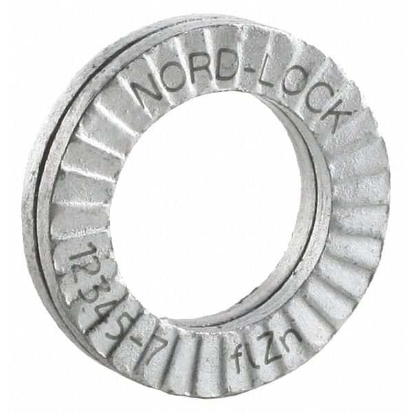 Wedge Lock Washer, For Screw Size 2 in Steel, Advanced Corrosion Resistance Finish