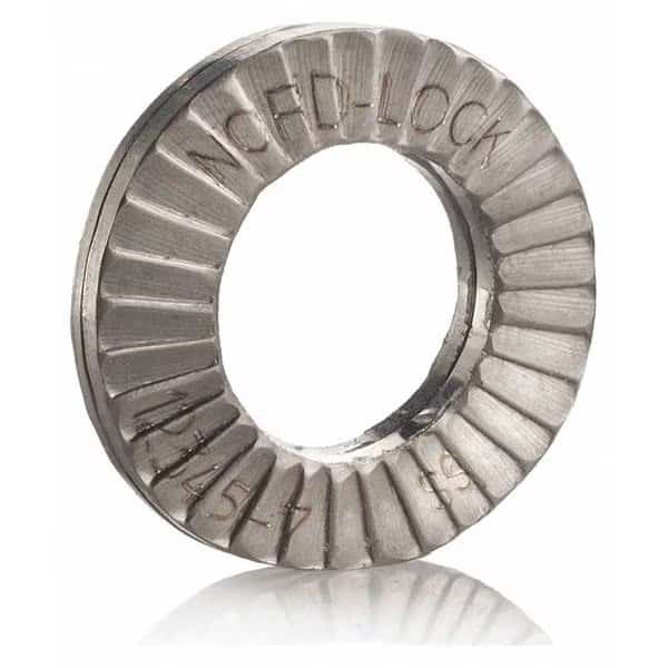 Wedge Lock Washer, For Screw Size 9/16 in 316 Stainless Steel, Plain Finish, 100 PK