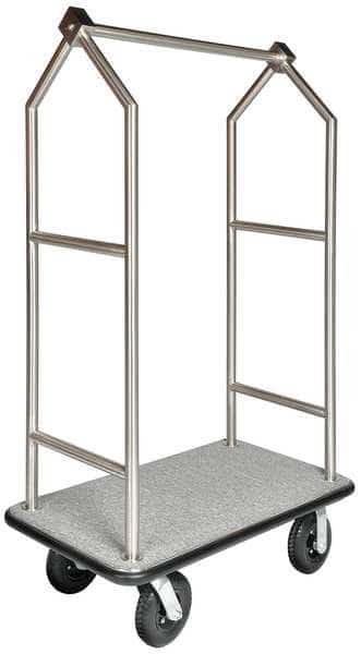Bellmans Cart, SS Finish, Gray Carpet