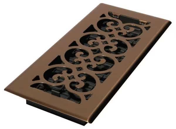 Floor Register 5.5 X 11.5, Antique Brass, Brass