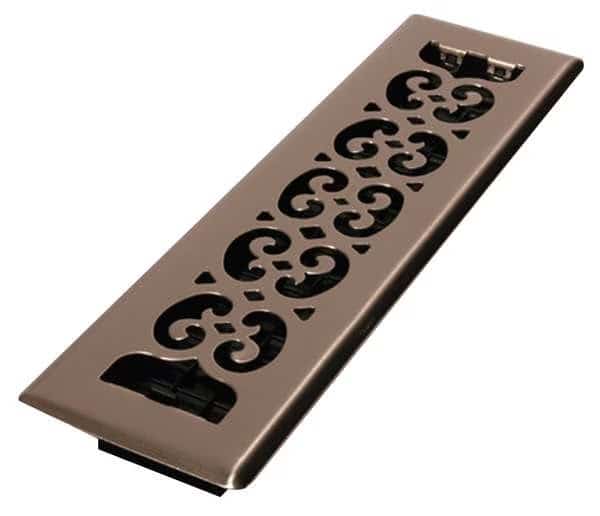 Floor Register 3.75 X 15.5, Brushed Nickel, Plastic