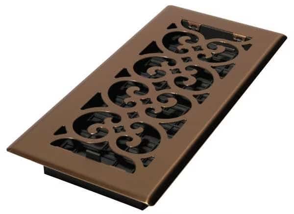 Floor Register 5.5 X 9.5, Antique Brass, Brass